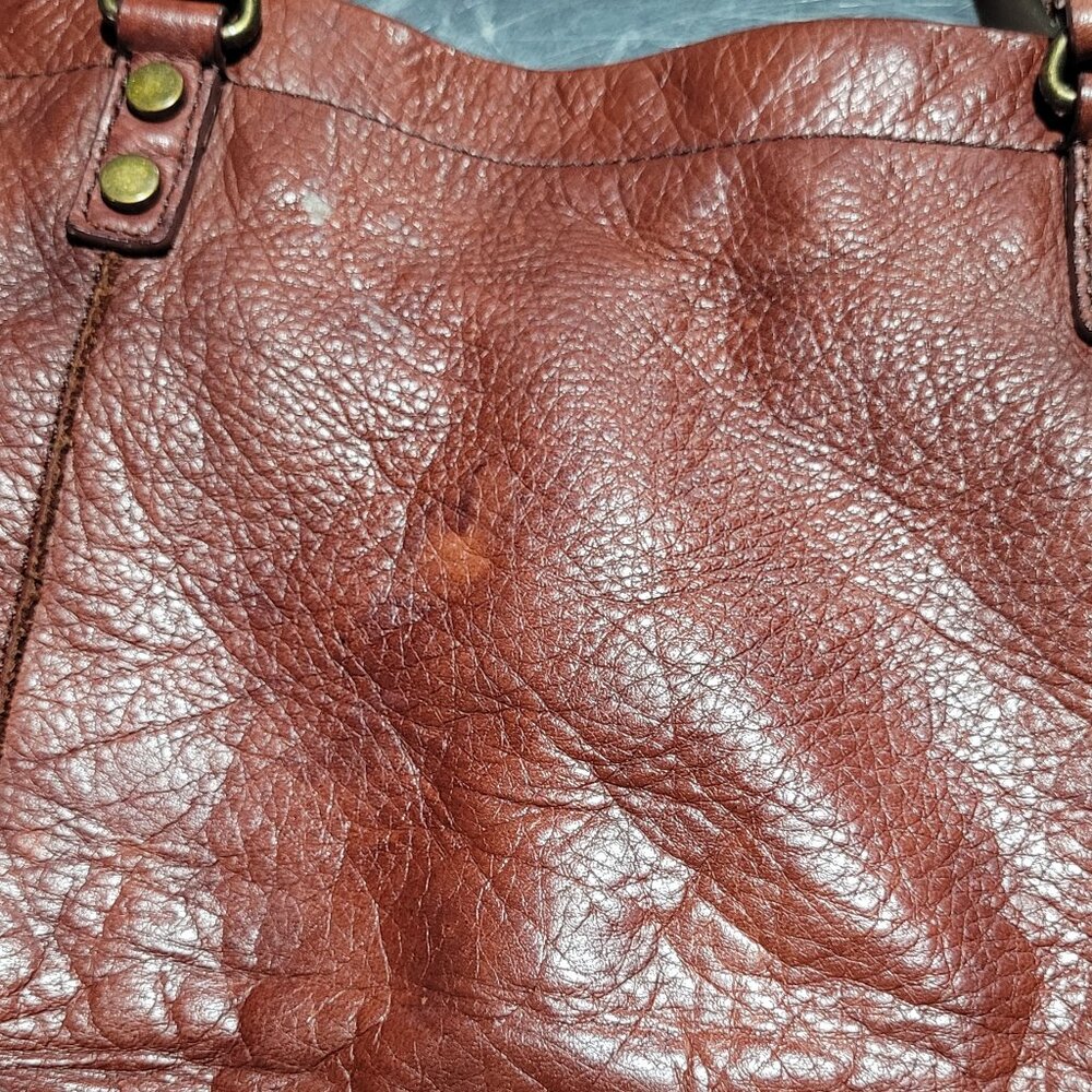 BEAUTIFULLY DISTRESSED VTG AMERICAN LEATHER CO. BROWN CROSSBODY BAG PURSE EUC - Picture 6 of 16